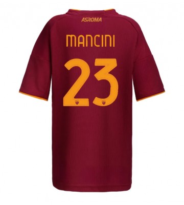 AS Roma Gianluca Mancini #23 Hjemmebanetrøje Dame 2025-26 Kortærmet